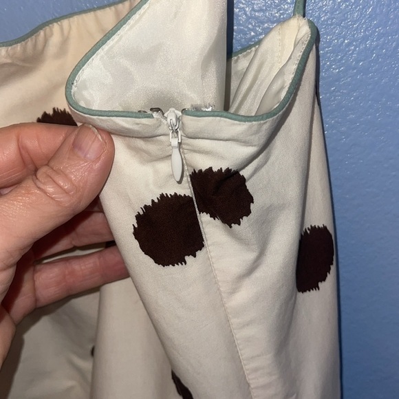 Willow Glen New York Retro 50's Style Dress Size 8 Ivory Blue And Brown. B3 - Picture 6 of 6